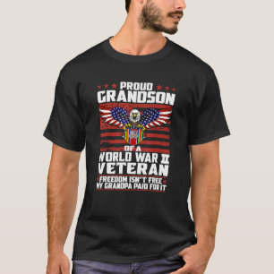 Camiseta Neto Orgulhoso De Um Veterano Da Segunda Guerra Mu