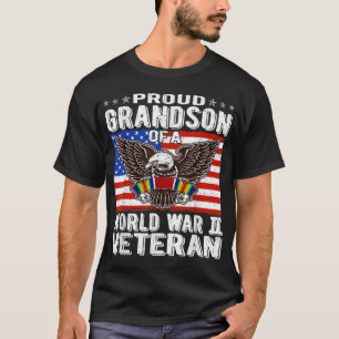 Camiseta Neto Orgulhoso De Um Veterano Da Segunda Guerra Mu