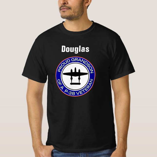 Camiseta neto orgulhoso de um veterano P-38 (Frente)
