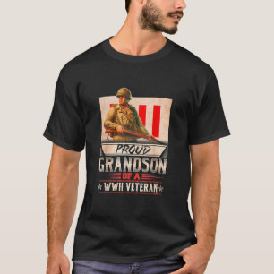Camiseta neto Orgulhoso De Um Veterano Wwii
