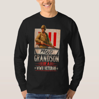 Camiseta neto orgulhoso de um veterano wwii