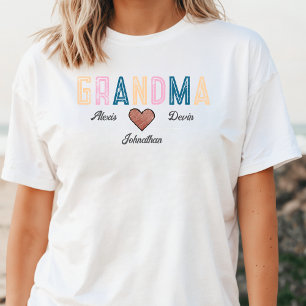 Camiseta Netos de Tipografia Nomes Avó Anúncio