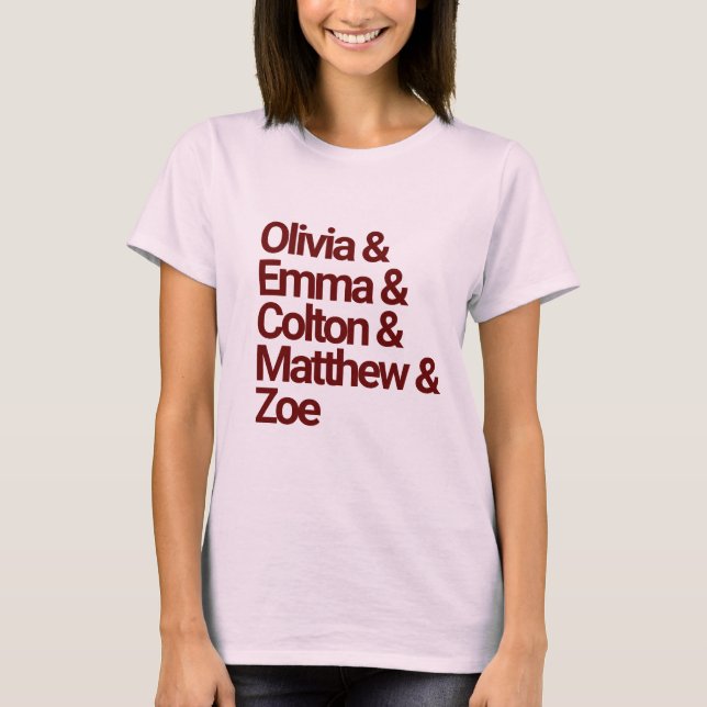 Camiseta Netos Lista Cinco netos Blush Burgundy (Frente)