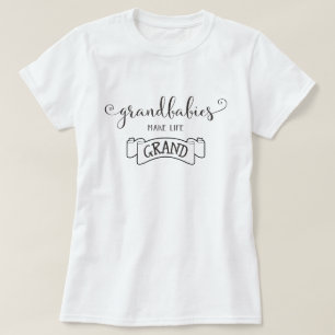 Camiseta netos tornam a vida grandiosa tipografia