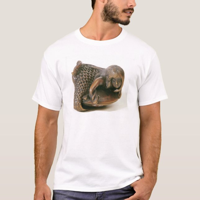 Camiseta Netsuke cinzelou na forma de uma sereia (Frente)