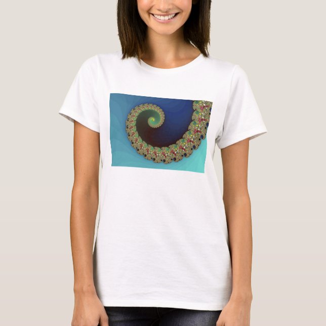 Camiseta Netuno - Arte Fractal (Frente)