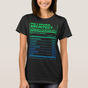 Camiseta Network Architect Nutrition Facts Tech Humor
