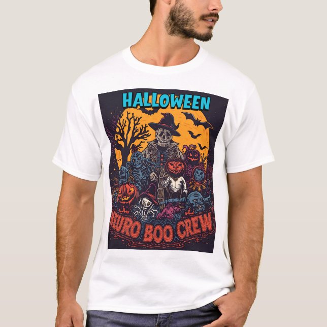 Camiseta Neuro Boo Crew Halloween (Frente)