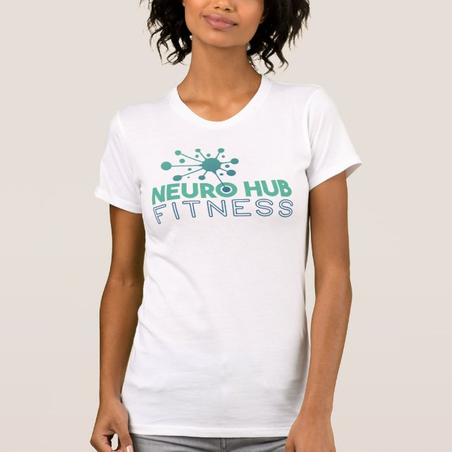 Camiseta Neuro Hub Fitness Women's White Logo T-Shirt (Frente)