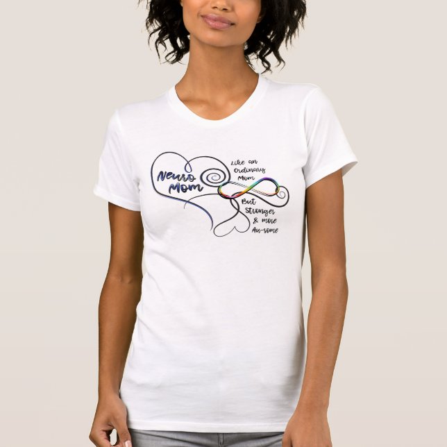 Camiseta Neuro Mãe Mais Au-some Do Que Normal (Frente)