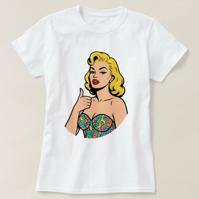 Camiseta Neurodivergent Pop Art - Open Mind Marilyn Style (Frente do Design)