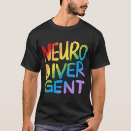 Camiseta Neurodivergente (Texto Arco-Íris)