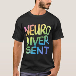 Camiseta Neurodivergente (Texto Arco-Íris Pastel)