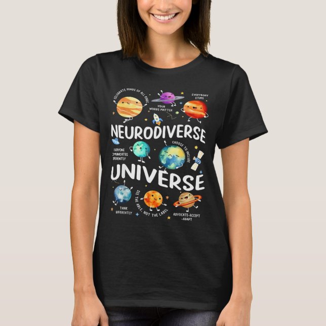 Camiseta Neurodiverse Universe Iep Special Ed Paraprofessio (Frente)
