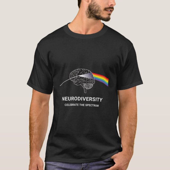 Camiseta NeuroDiversidade Autismo Espectro Asd Arco-Íris Br (Frente)
