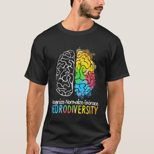 Camiseta NeuroDiversidade Autismo Espectro Asd Arco-Íris Br (Frente)