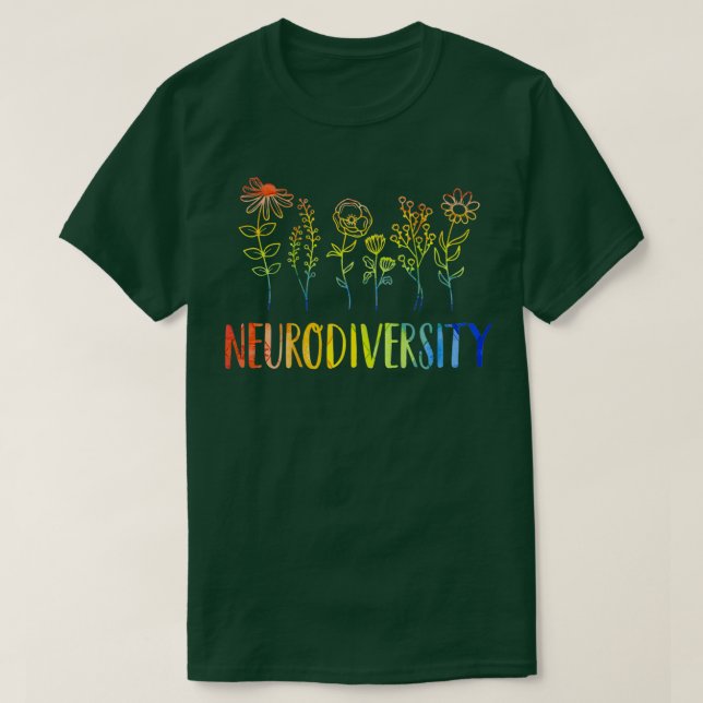 Camiseta Neurodiversidade Autismo Sensibilização ADHD Fluxo (Frente do Design)