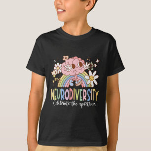 Camiseta Neurodiversidade Celebra Autismo Do Cérebro Do Esp