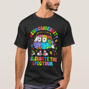 Camiseta Neurodiversidade Celebra Autismo Do Cérebro Do Esp