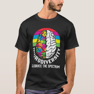 Camiseta Neurodiversidade celebra o espectro Autismo cérebr