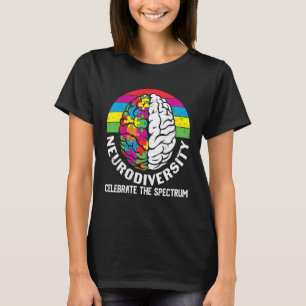 Camiseta Neurodiversidade celebra o espectro Autismo cérebr