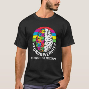 Camiseta Neurodiversidade Celebre O Espectro Cérebro Autism