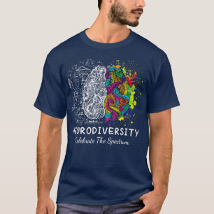 Camiseta Neurodiversidade cerebral celebra o autismo do esp