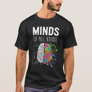 Camiseta NeuroDiversidade Cérebro ADHD Autismo Sensibilizaç