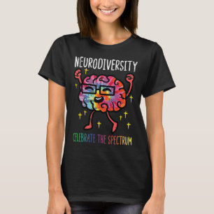 Camiseta Neurodiversidade Cérebro Autismo Sensibilização e 