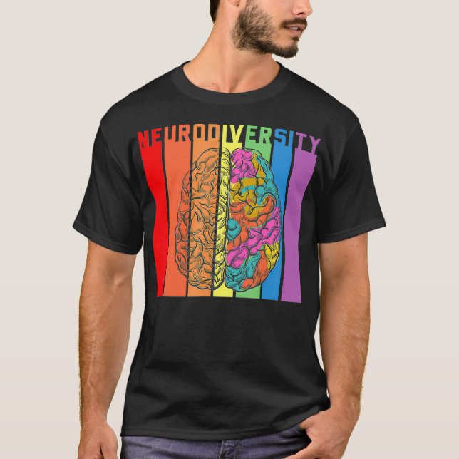 Camiseta Neurodiversidade Cérebro Neurodiversa (Frente)