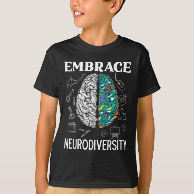 Camiseta Neurodiversidade e consciência saúde mental (Frente)