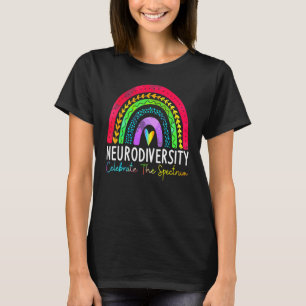 Camiseta Neurodiversidade Espectro Autismo Asd Adhd Arco-ír