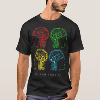 Camiseta Neurodiversidade para TDAH e Cérebro Autismo