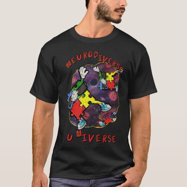 Camiseta Neurodiversificada Neurodiversidade Universa Adote (Frente)