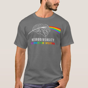 Camiseta Neurodiversity Autismo Espectro Cérebro ASD ADHD R