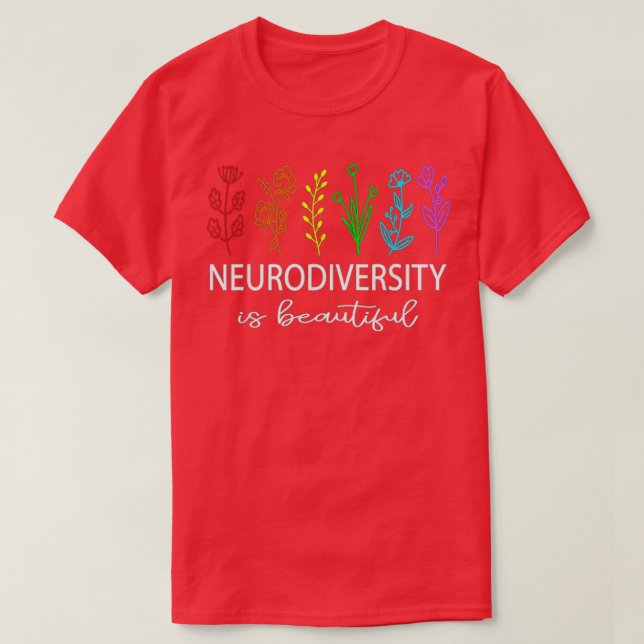 Camiseta Neurodiversity Autismo Sensibilização e Autismo Fl (Frente do Design)