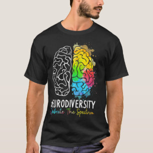 Camiseta Neurodiversity Autismo Spectrum ASD ADHD Arco-Íris