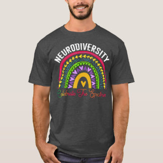 Camiseta Neurodiversity Autismo Spectrum ASD ADHD Rainbow B