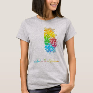 Camiseta Neurodiversity Autismo Spectrum ASD ADHD Rainbow B