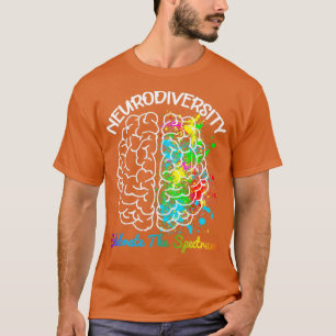 Camiseta Neurodiversity Autismo Spectrum ASD ADHD Rainbow B