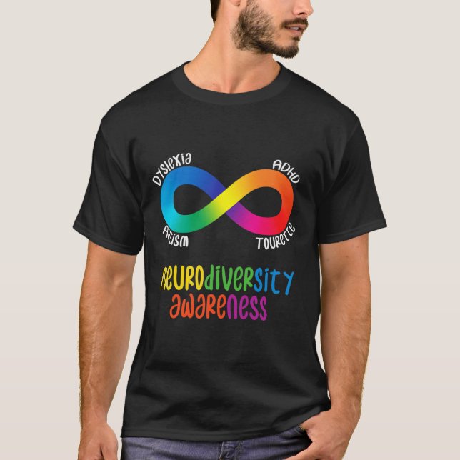 Camiseta Neurodiversity Awarding Adutism Dyslexia Tour (Frente)
