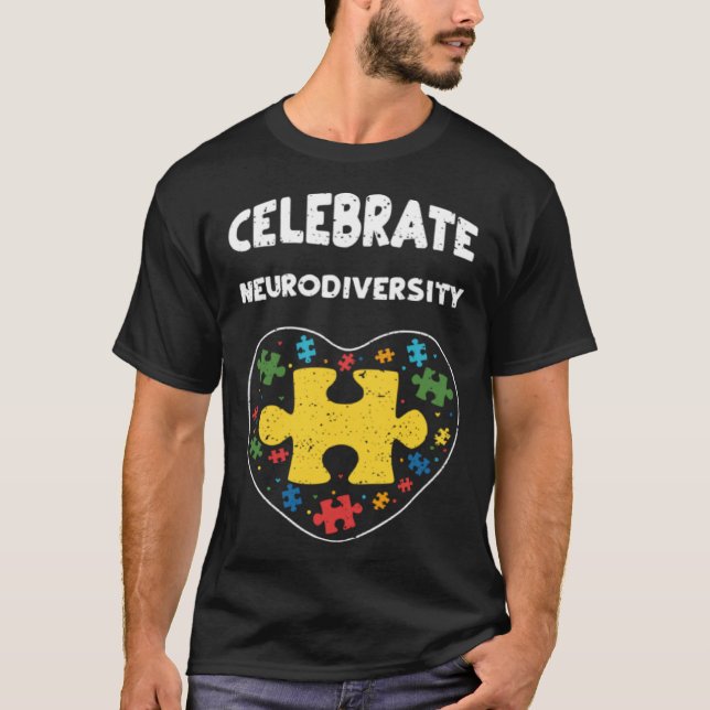 Camiseta Neurodiversity Celebrate Neurodiversity  Autism Aw (Frente)
