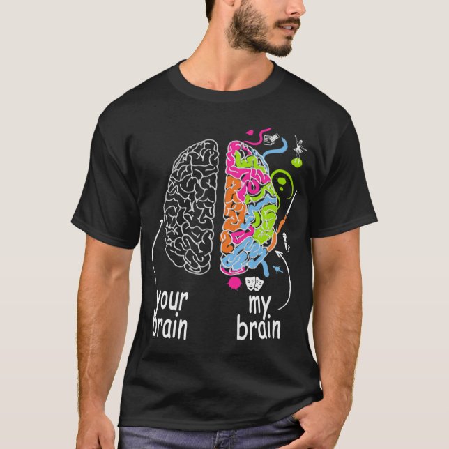 Camiseta Neurodiversity cerebral Ideação para dislexia ADHD (Frente)