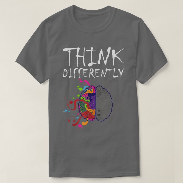 Camiseta Neurodiversity Differently ADHD Autism  (Frente do Design)