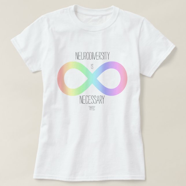 Camiseta 'Neurodiversity is Necessary' Autism/ ADHD/ Pastel (Frente do Design)