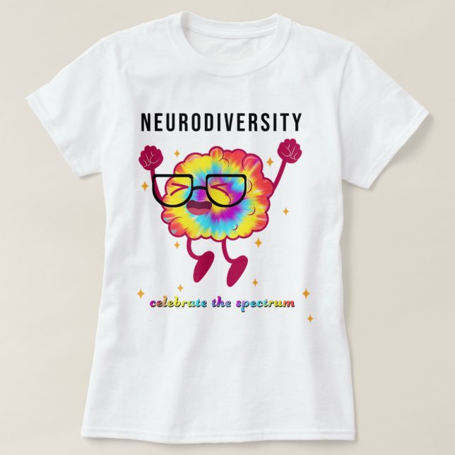 Camiseta Neurodiversity Shirt Aceitação utista Autismo Auti (Frente do Design)