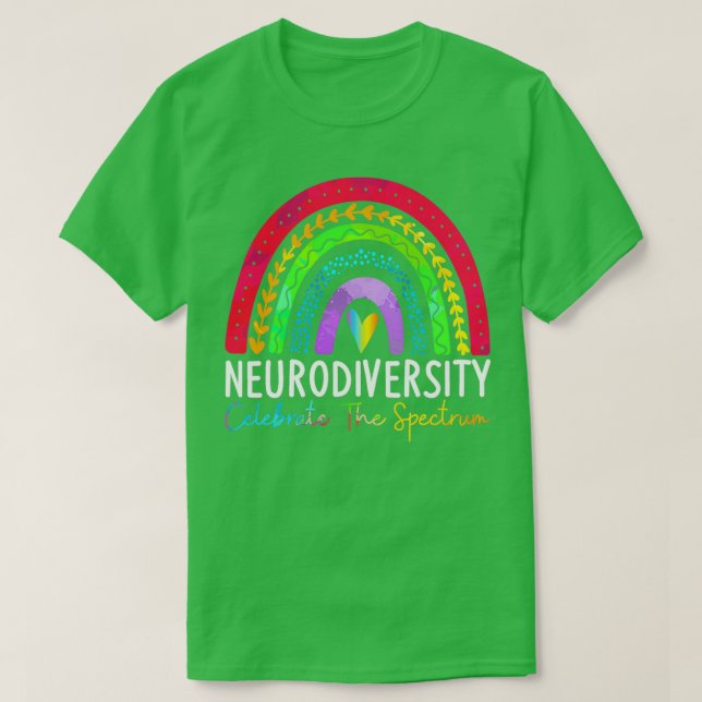 Camiseta Neurodiversity Shirt Autism Spectrum ASD ADHD Rain (Frente do Design)