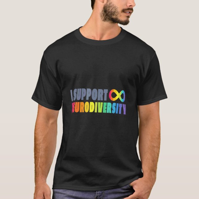 Camiseta Neurodiverso Eu Apoio Neurodiversidade Consciente  (Frente)