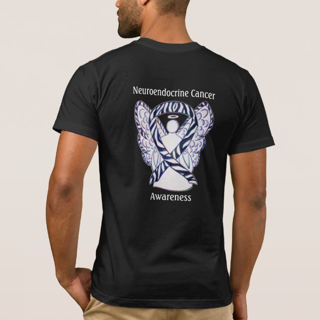 Camiseta Neuroendócrino Cancer Sensibilização Fita Anjo (Verso)