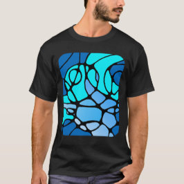 Camiseta Neurografik blau modernes abstraktes Design